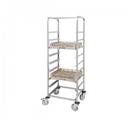 Korven regaalwagen met 9 regalen 50 x 50 cm.
